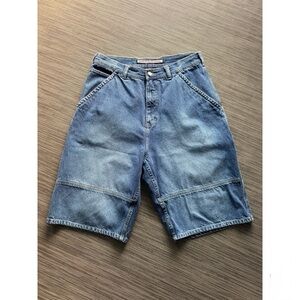 VINTAGE Y2K CARPENTER BAGGY DENIM SHORTS